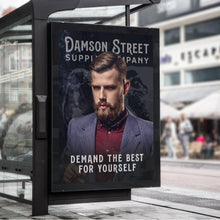 Load image into Gallery viewer, Damson street supply company bus stop billboard
