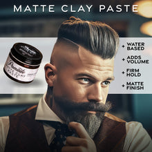 Load image into Gallery viewer, Matte Clay Paste Pomade 2 oz Glass Jar
